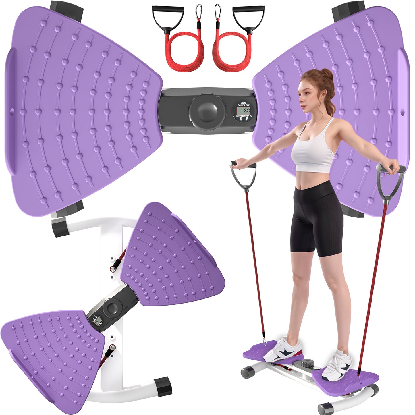Low Impact Side Stepper – Joint-Friendly Cardio Machine with Digital Display