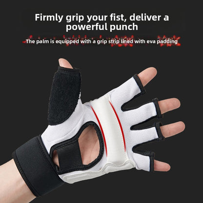 MMA Half-Finger Grappling Gloves – Wrist Support for Training & Sparring