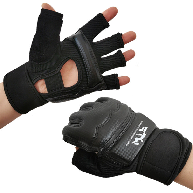 MMA Half-Finger Grappling Gloves – Wrist Support for Training & Sparring