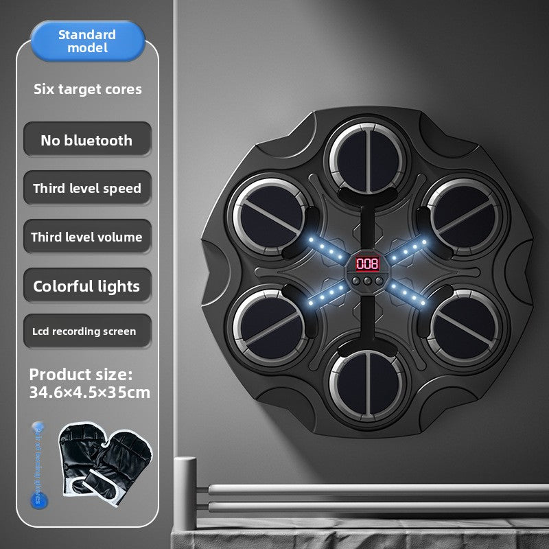 Wall-Mounted Boxing Target with Bluetooth Music – Interactive Training Pad for Home Gym
