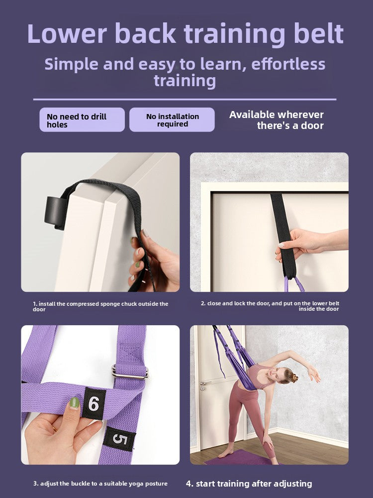 Aerial Yoga Suspension Rope – Inversion Swing with Door Anchor