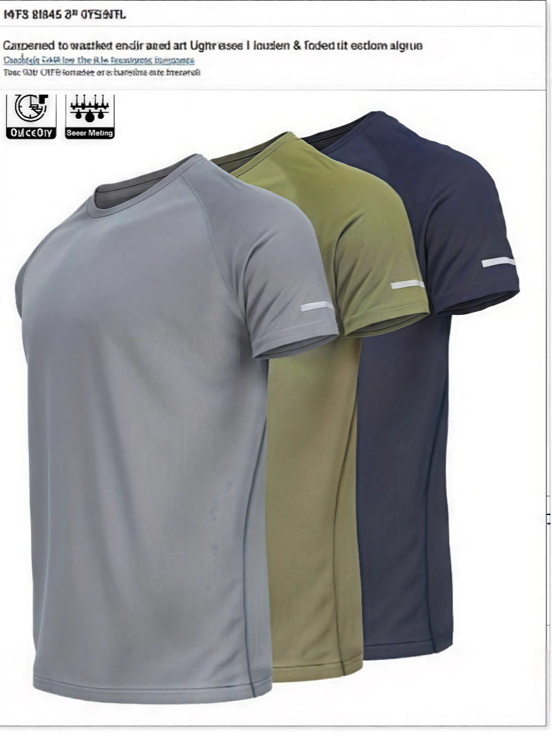 Men's Slim-Fit Quick-Dry Training T-Shirt