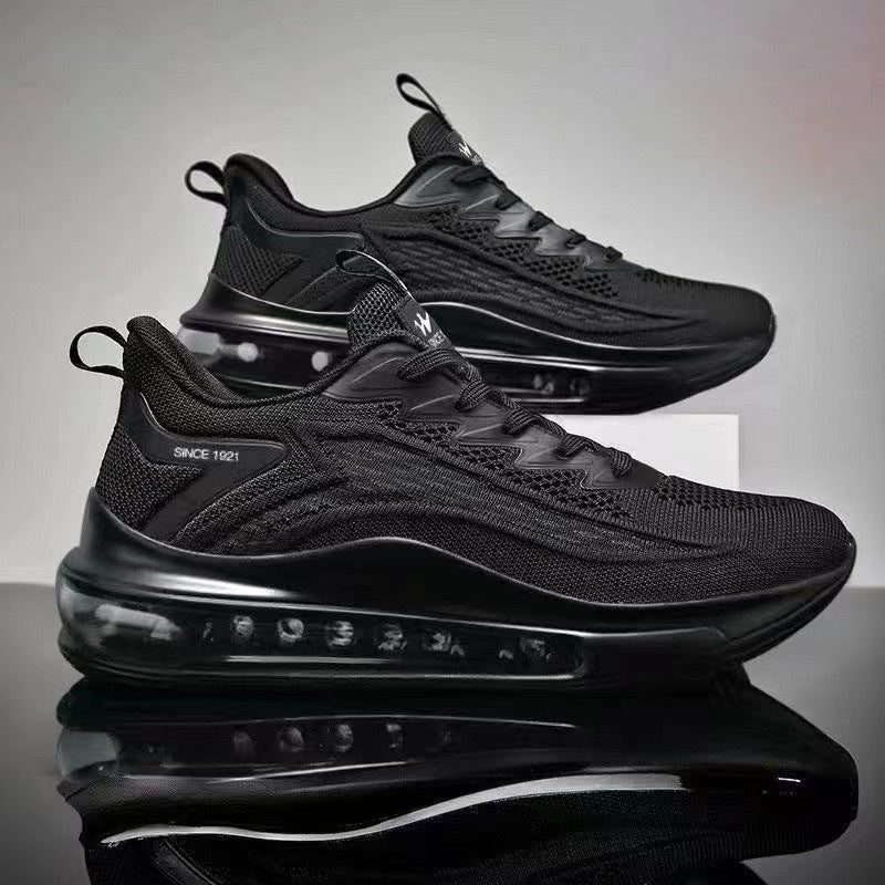 Air-cushioned height-increasing running shoes