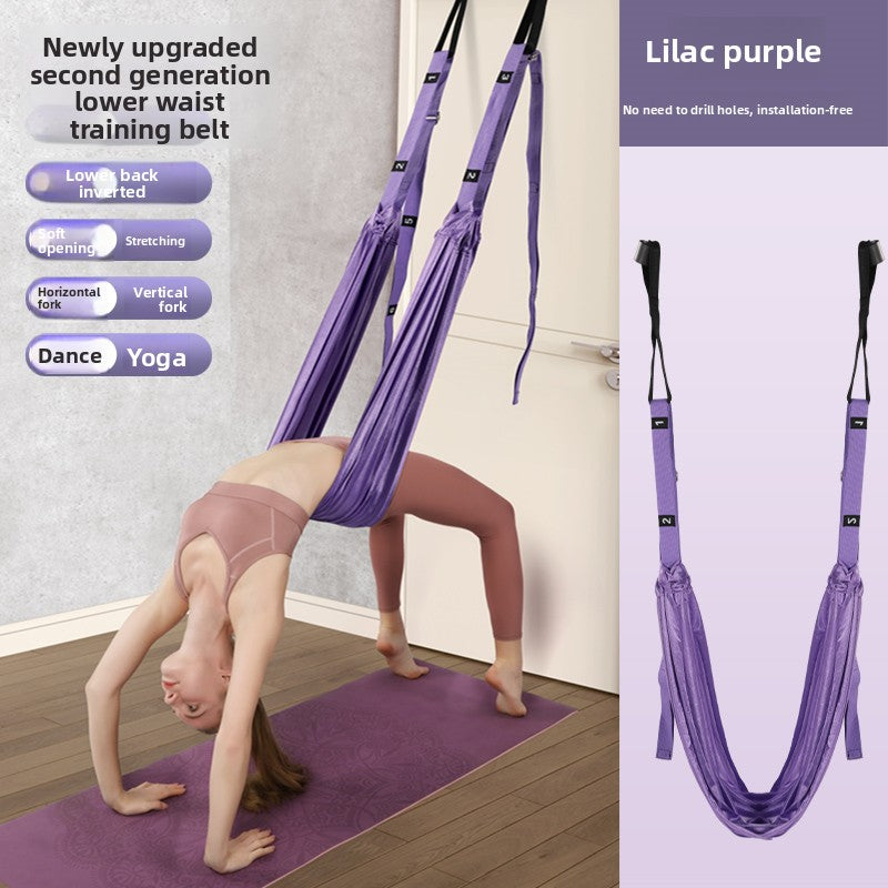 Aerial Yoga Suspension Rope – Inversion Swing with Door Anchor