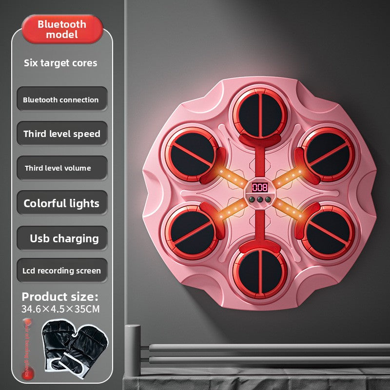 Wall-Mounted Boxing Target with Bluetooth Music – Interactive Training Pad for Home Gym