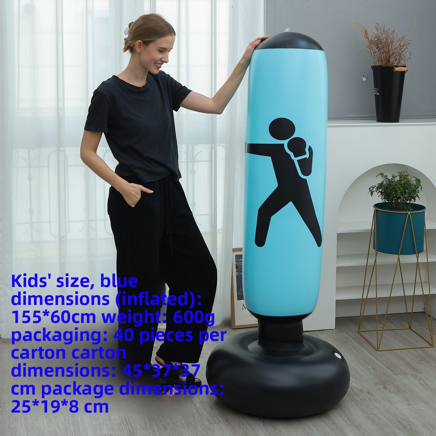 Self-Righting Inflatable Punching Bag – Freestanding Home Boxing Training Column