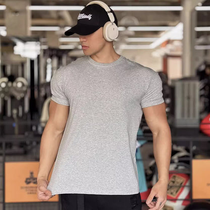 Men's Slim-Fit Stretch Muscle Training T-Shirt