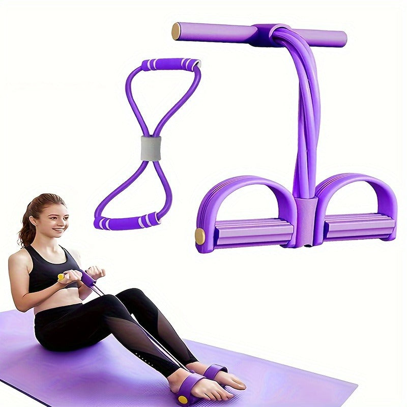 Adjustable Resistance Tension Rope – Multi-Function Fitness Trainer for Home Gym