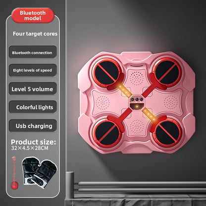 Wall-Mounted Boxing Target with Bluetooth Music – Interactive Training Pad for Home Gym