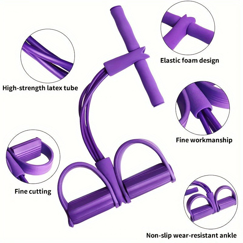 Adjustable Resistance Tension Rope – Multi-Function Fitness Trainer for Home Gym