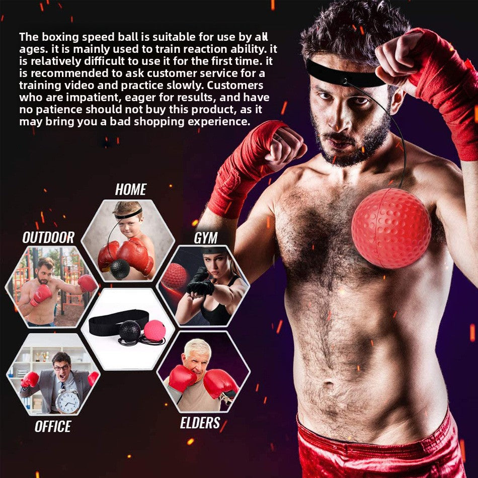 Reflex Boxing Ball with Headband – Speed Training & Hand-Eye Coordination Tool
