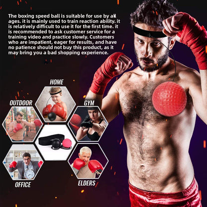 Reflex Boxing Ball with Headband – Speed Training & Hand-Eye Coordination Tool