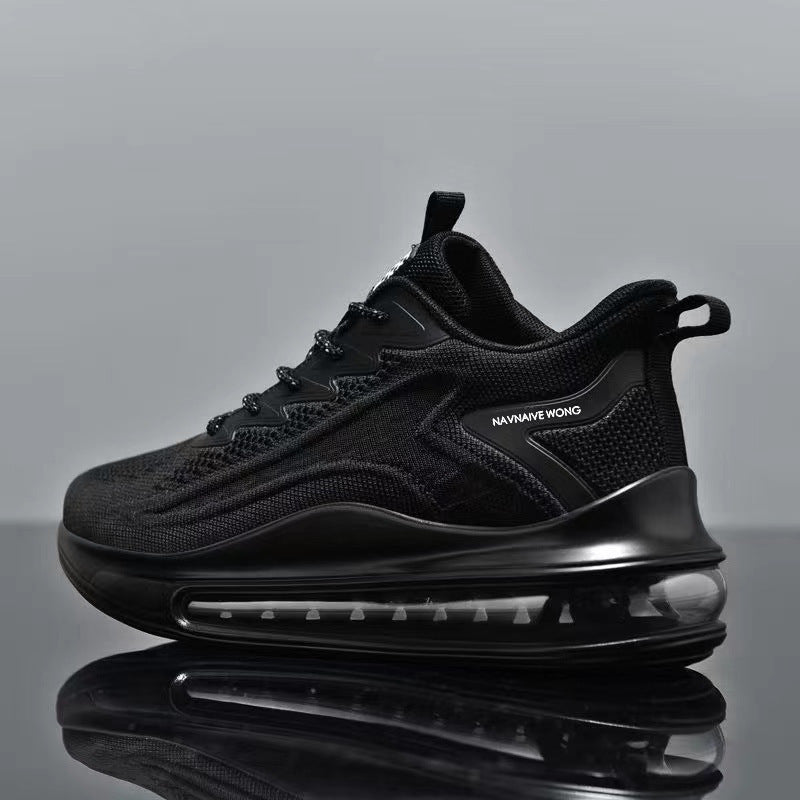 Air-cushioned height-increasing running shoes