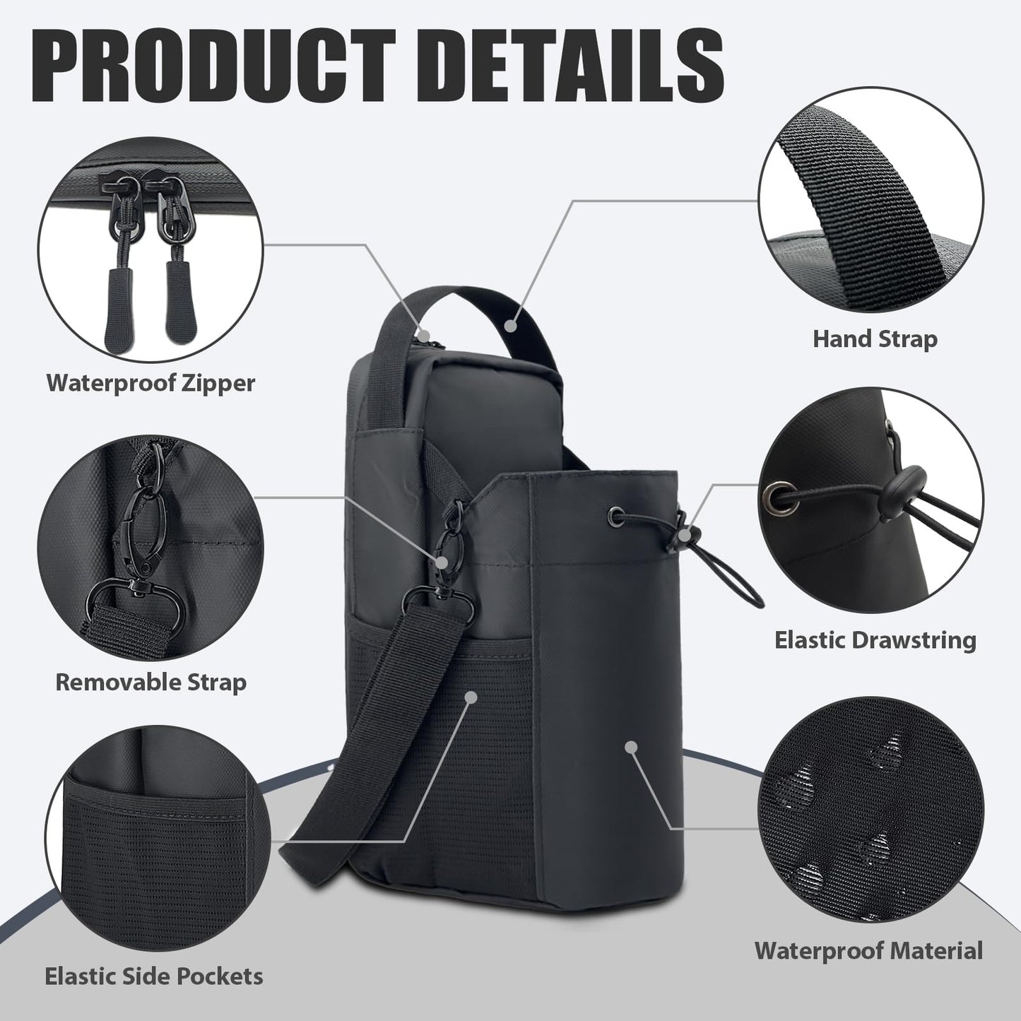 Magnetic Water Bottle Crossbody Bag for Gym and Outdoor