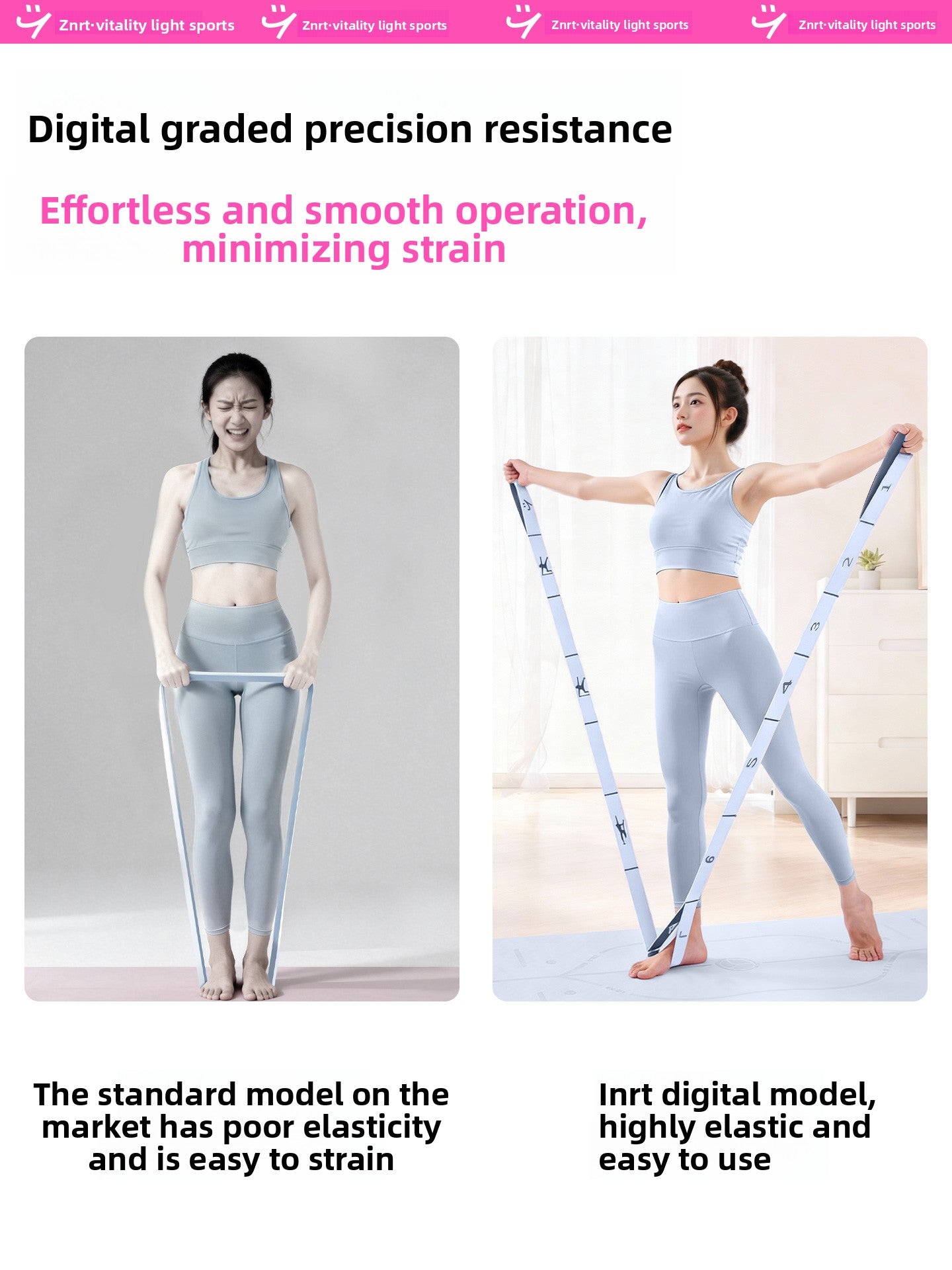 Adjustable Yoga Resistance Band – Strength Training & Stretching Tool | 10-12 Resistance Levels