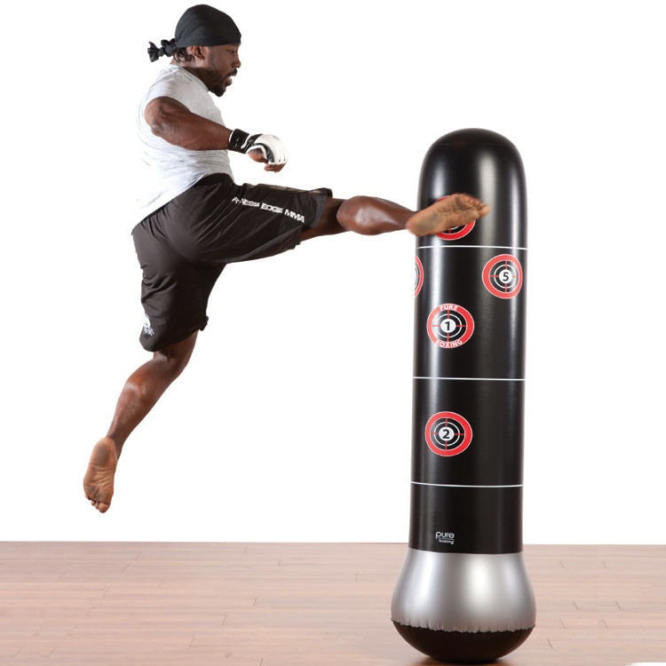 Thickened Inflatable Boxing Column – Freestanding Punching Bag for Home Fitness
