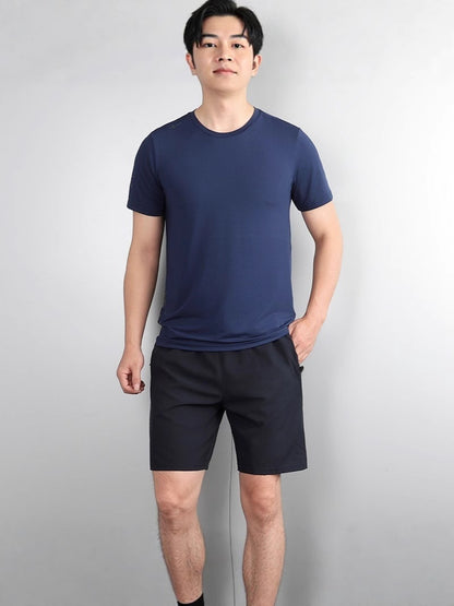 Men's Ice Silk Training Set – Quick-Dry T-Shirt & Shorts