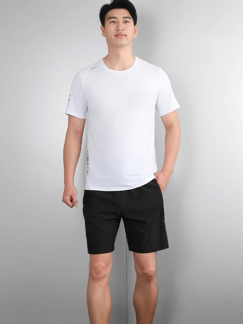 Men's Ice Silk Training Set – Quick-Dry T-Shirt & Shorts