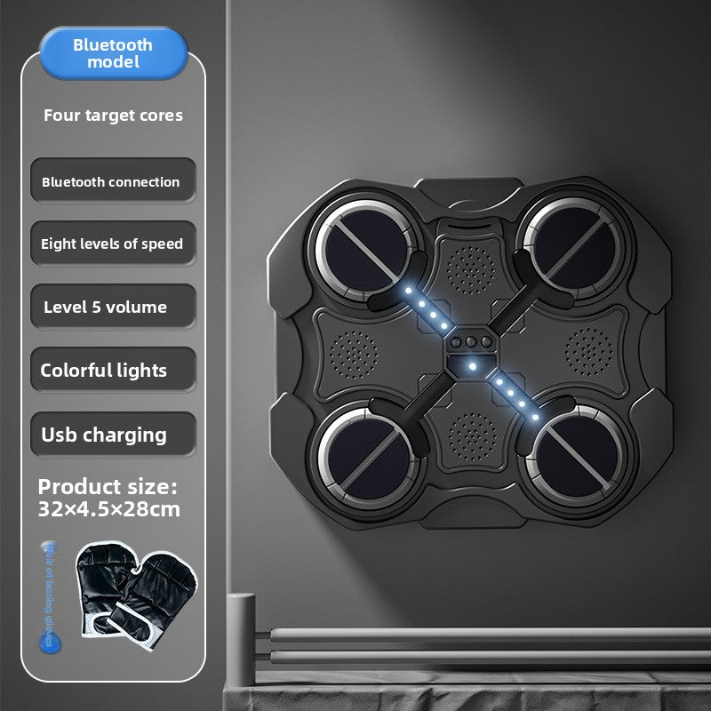 Wall-Mounted Boxing Target with Bluetooth Music – Interactive Training Pad for Home Gym