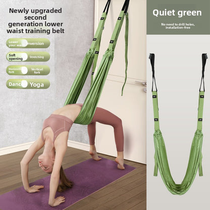 Aerial Yoga Suspension Rope – Inversion Swing with Door Anchor