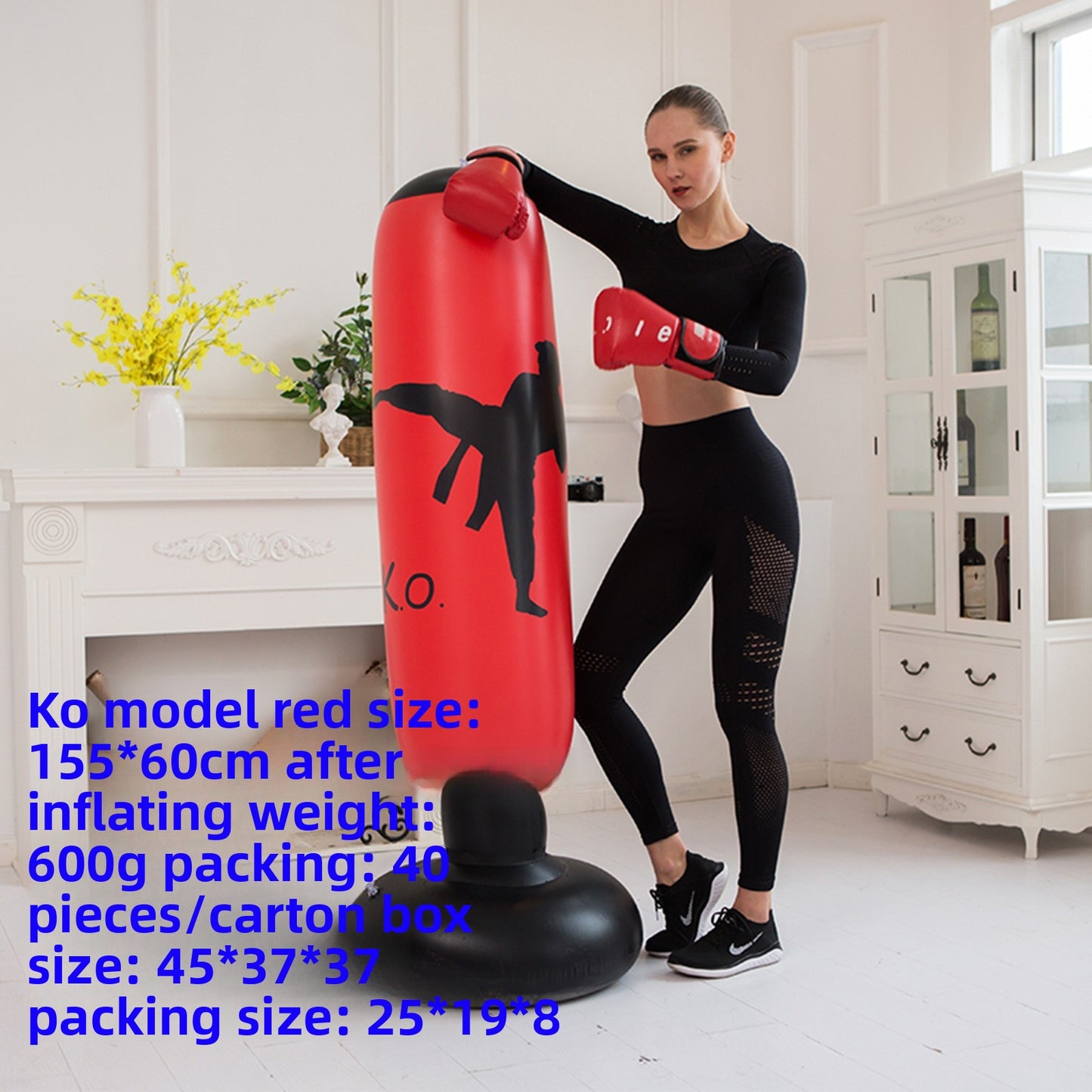 Self-Righting Inflatable Punching Bag – Freestanding Home Boxing Training Column