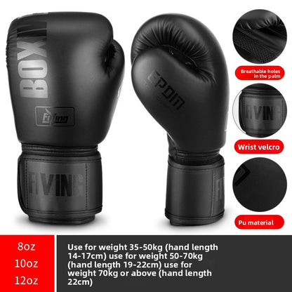 Professional Boxing Gloves – Training Set with Wrist Strap & Carry Bag | 6oz to 14oz
