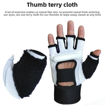 MMA Half-Finger Grappling Gloves – Wrist Support for Training & Sparring