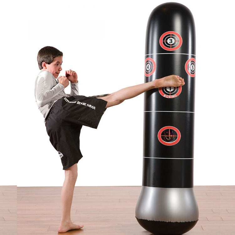 Thickened Inflatable Boxing Column – Freestanding Punching Bag for Home Fitness