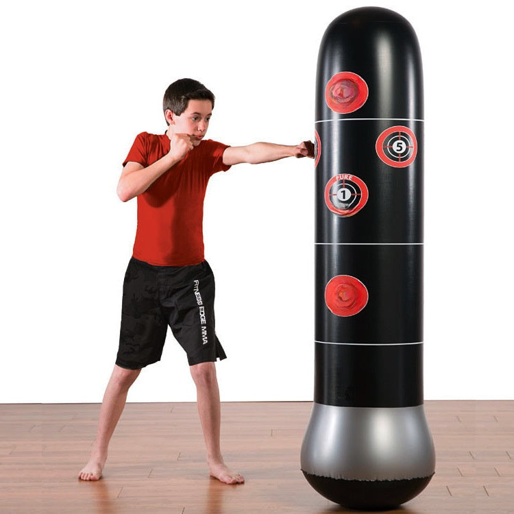 Thickened Inflatable Boxing Column – Freestanding Punching Bag for Home Fitness