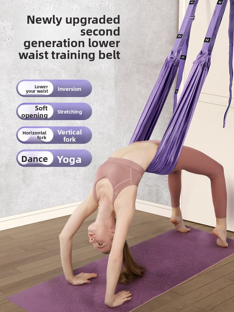 Aerial Yoga Suspension Rope – Inversion Swing with Door Anchor