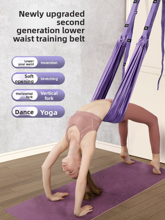 Aerial Yoga Suspension Rope – Inversion Swing with Door Anchor