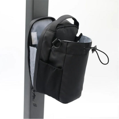 Magnetic Gym Water Bottle Holder with Multi-Pocket Storage