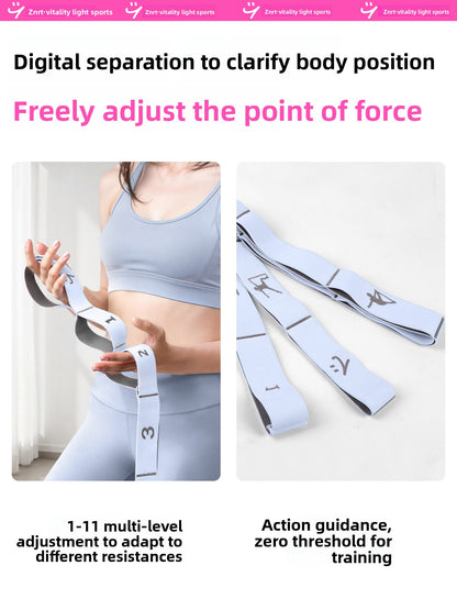 Adjustable Yoga Resistance Band – Strength Training & Stretching Tool | 10-12 Resistance Levels