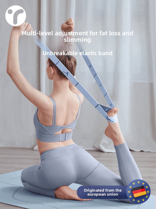 Adjustable Yoga Resistance Band – Strength Training & Stretching Tool | 10-12 Resistance Levels