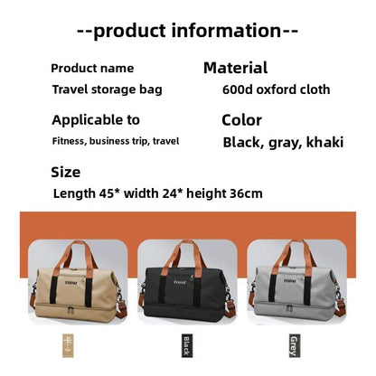 Dry Wet Separation Sports Gym Travel Bag