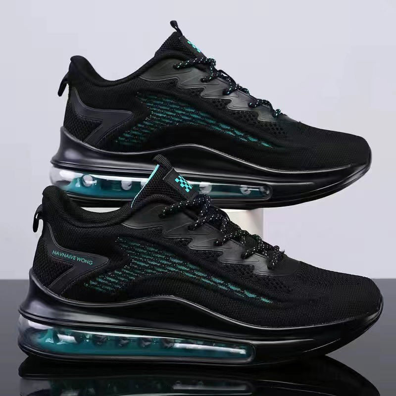 Air-cushioned height-increasing running shoes