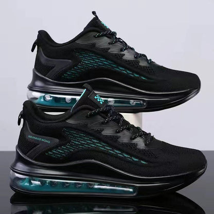 Air-cushioned height-increasing running shoes